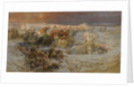 Pharaohs Army Engulfed by the Red Sea by Frederick Arthur Bridgman