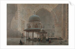 Interior of the Mosque-Madrassa of Sultan Hassan in Cairo by Edward Goodall