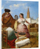 Courting at a Ring-Shaped Pastry Stall at the Seville Fair by Rafael Benjumea
