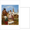 Courting at a Ring-Shaped Pastry Stall at the Seville Fair by Rafael Benjumea