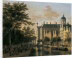The Nieuwezijds Voorburgwal with the Flower Market, Amsterdam by Gerrit Adriaensz Berckheyde