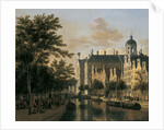 The Nieuwezijds Voorburgwal with the Flower Market, Amsterdam by Gerrit Adriaensz Berckheyde