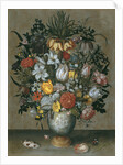 Chinese Vase with Flowers, Shells and Insects by Ambrosius Bosschaert the Elder