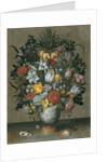 Chinese Vase with Flowers, Shells and Insects by Ambrosius Bosschaert the Elder