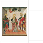 Saint Cecilia between Saint Valerian and Saint Tiburtius with a Donor by Francesco Botticini