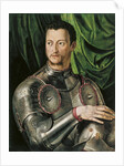 Portrait of Grand Duke of Tuscany Cosimo I de Medici in armour by Agnolo Bronzino