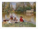 Children by the Lake by Konstantin Yegorovich Makovsky