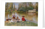 Children by the Lake by Konstantin Yegorovich Makovsky