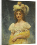 Portrait of a Lady in a Yellow Shawl by Konstantin Yegorovich Makovsky