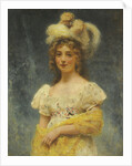 Portrait of a Lady in a Yellow Shawl by Konstantin Yegorovich Makovsky
