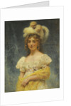 Portrait of a Lady in a Yellow Shawl by Konstantin Yegorovich Makovsky
