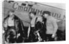 Alexander Belyakov, Georgiy Baidukov and Valery Chkalov by their plane on June 20, 1937 by Anonymous