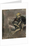 Lady In A Yellow Hat With Her Dog (Marchesa Casati) by Giovanni Boldini