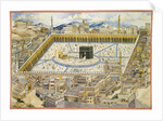 View of the Kaaba and surrounding buildings in Mecca, Second Half of the 19th cen by Mahmud