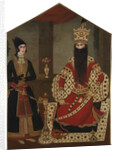 Portrait of Fath Ali Shah Standing, ca 1820 by Mihr Ali