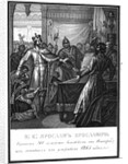 Yaroslav Yaroslavich rescues 300 Lithuanian families in Novgorod (From Illustrated Karamzin), 1836 by Boris Artemyevich Chorikov