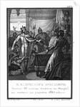 Yaroslav Yaroslavich rescues 300 Lithuanian families in Novgorod (From Illustrated Karamzin), 1836 by Boris Artemyevich Chorikov