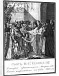 Grand Prince Dmitry Ivanovich welcome Metropolitan Alexis. 1357 (From Illustrated Karamzin), 1836 by Boris Artemyevich Chorikov