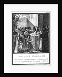 Grand Prince Dmitry Ivanovich welcome Metropolitan Alexis. 1357 (From Illustrated Karamzin), 1836 by Boris Artemyevich Chorikov