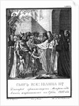 Grand Prince Dmitry Ivanovich welcome Metropolitan Alexis. 1357 (From Illustrated Karamzin), 1836 by Boris Artemyevich Chorikov