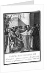 Grand Prince Dmitry Ivanovich welcome Metropolitan Alexis. 1357 (From Illustrated Karamzin), 1836 by Boris Artemyevich Chorikov