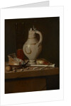 Still life with smoking utensils and beer mug, 1664 by Edwaert Collier