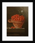 Still life with strawberries in a clay pot, 1704 by Adriaen Coorte