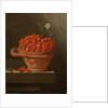 Still life with strawberries in a clay pot, 1704 by Adriaen Coorte