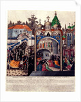 Funeral ceremony of the Bishop Mitrophan of Voronezh, 1830s by Russian Master