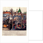 Funeral ceremony of the Bishop Mitrophan of Voronezh, 1830s by Russian Master