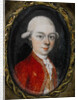 Miniature portrait of Wolfgang Amadeus Mozart, 1777 by Anonymous