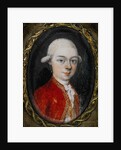 Miniature portrait of Wolfgang Amadeus Mozart, 1777 by Anonymous
