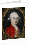 Miniature portrait of Wolfgang Amadeus Mozart, 1777 by Anonymous