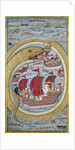 Sea serpent swallows the royal fleet, 1670 by Indian Art