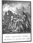 Prince Dmitry Pozharsky wounded in combat with the Poles (From Illustrated Karamzin), 1836 by Boris Artemyevich Chorikov