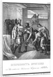 The sincerity of Yaroslav to Georgy Vsevolodovich. 1229 (From Illustrated Karamzin), 1836 by Boris Artemyevich Chorikov