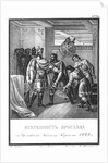The sincerity of Yaroslav to Georgy Vsevolodovich. 1229 (From Illustrated Karamzin), 1836 by Boris Artemyevich Chorikov
