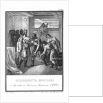 The sincerity of Yaroslav to Georgy Vsevolodovich. 1229 (From Illustrated Karamzin), 1836 by Boris Artemyevich Chorikov