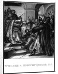 The oppression of the Novgorodians by Vladimir Monomakh. 1116 (From Illustrated Karamzin), 1836 by Boris Artemyevich Chorikov