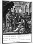Mstislav I appointed Rogvolod to Prince of Polotsk. 1128 (From Illustrated Karamzin), 1836 by Boris Artemyevich Chorikov