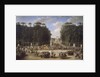 The marriage procession of Napoleon I and Marie-Louise crossing the Jardin des Tuileries on 2nd Apri by Étienne-Barthélémy Garnier