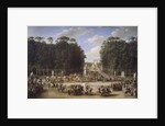 The marriage procession of Napoleon I and Marie-Louise crossing the Jardin des Tuileries on 2nd Apri by Étienne-Barthélémy Garnier