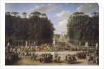 The marriage procession of Napoleon I and Marie-Louise crossing the Jardin des Tuileries on 2nd Apri by Étienne-Barthélémy Garnier