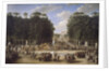 The marriage procession of Napoleon I and Marie-Louise crossing the Jardin des Tuileries on 2nd Apri by Étienne-Barthélémy Garnier