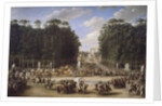 The marriage procession of Napoleon I and Marie-Louise crossing the Jardin des Tuileries on 2nd Apri by Étienne-Barthélémy Garnier