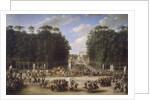 The marriage procession of Napoleon I and Marie-Louise crossing the Jardin des Tuileries on 2nd Apri by Étienne-Barthélémy Garnier