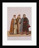 Clothing of the unmarried Boyars daughters at the Time of Peter I by Fyodor Grigoryevich Solntsev