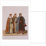 Clothing of the unmarried Boyars daughters at the Time of Peter I by Fyodor Grigoryevich Solntsev