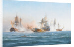 HMS Wachtmeister fighting against the Russian squadron on Juny 4, 1719, 1902 by Otto Ludvig Richarde