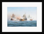 HMS Wachtmeister fighting against the Russian squadron on Juny 4, 1719, 1902 by Otto Ludvig Richarde